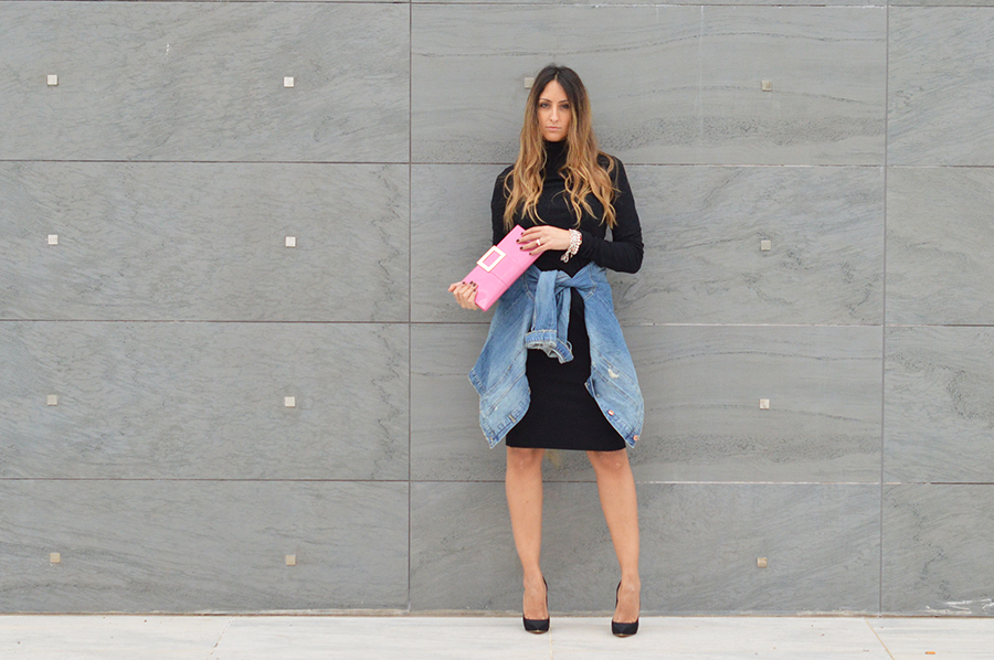 black-dress-denim-jacket