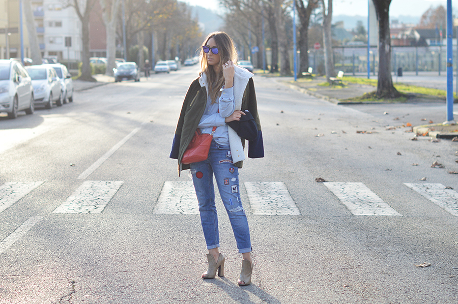 zara jeans denim shirt parka